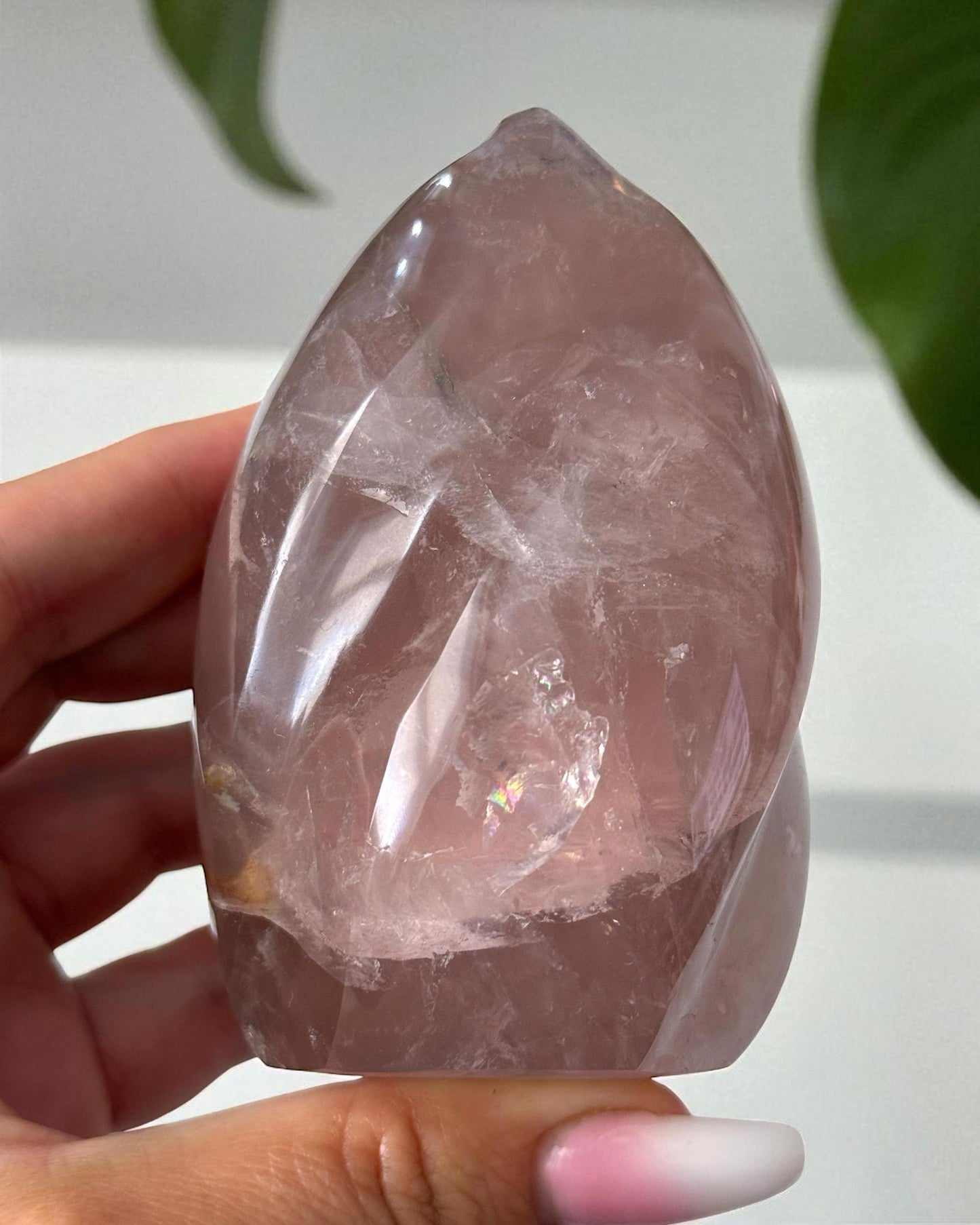 Lavender Rose Quartz Flame