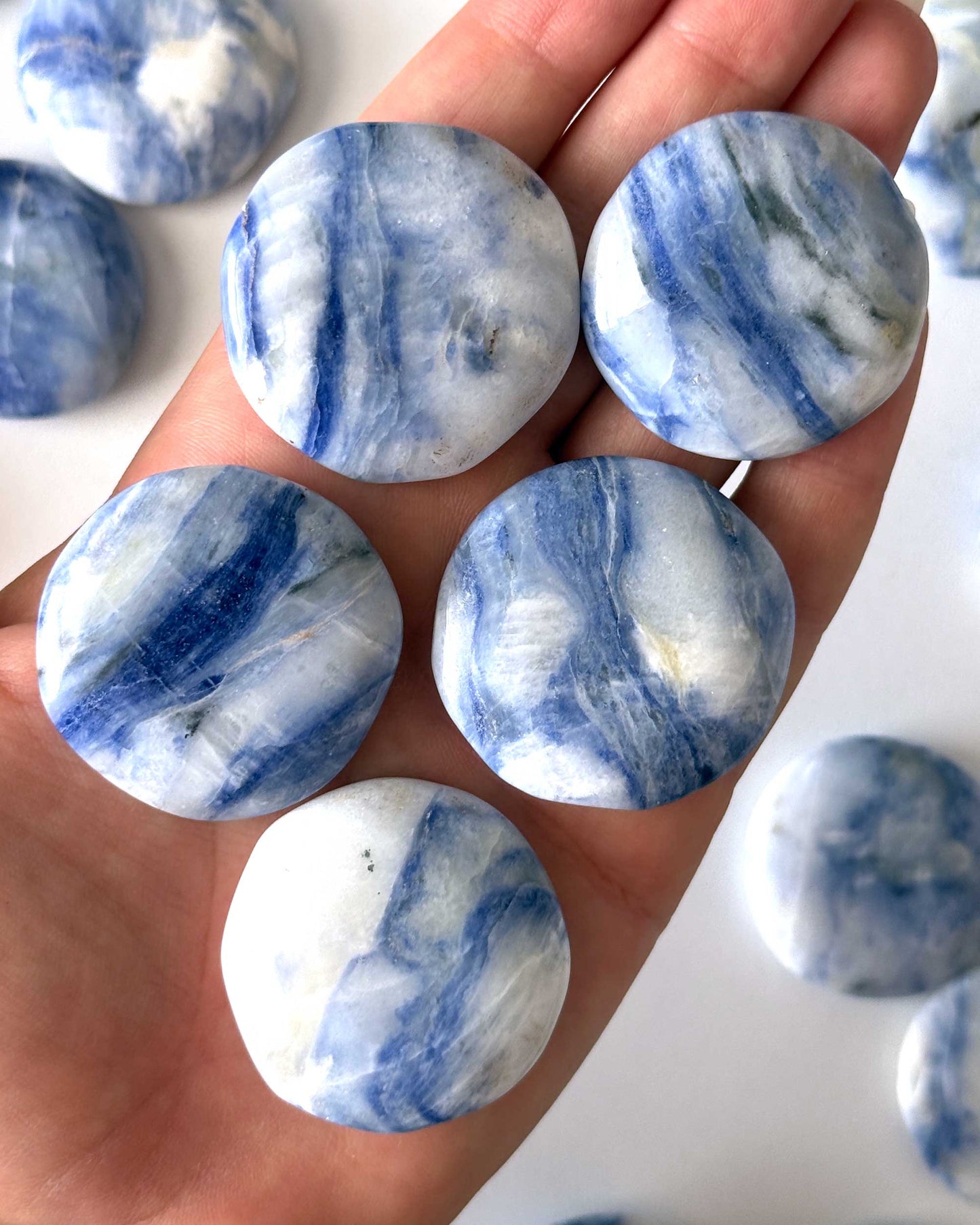 Afghanite Round Palm Stone