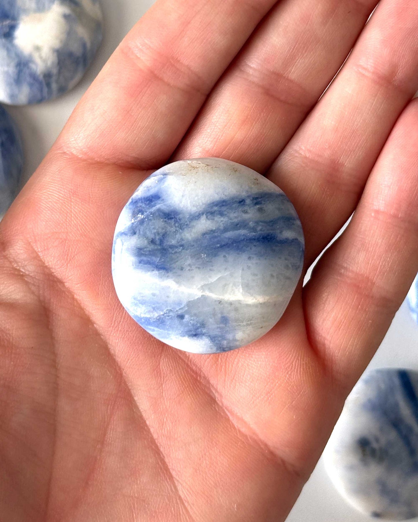 Afghanite Round Palm Stone