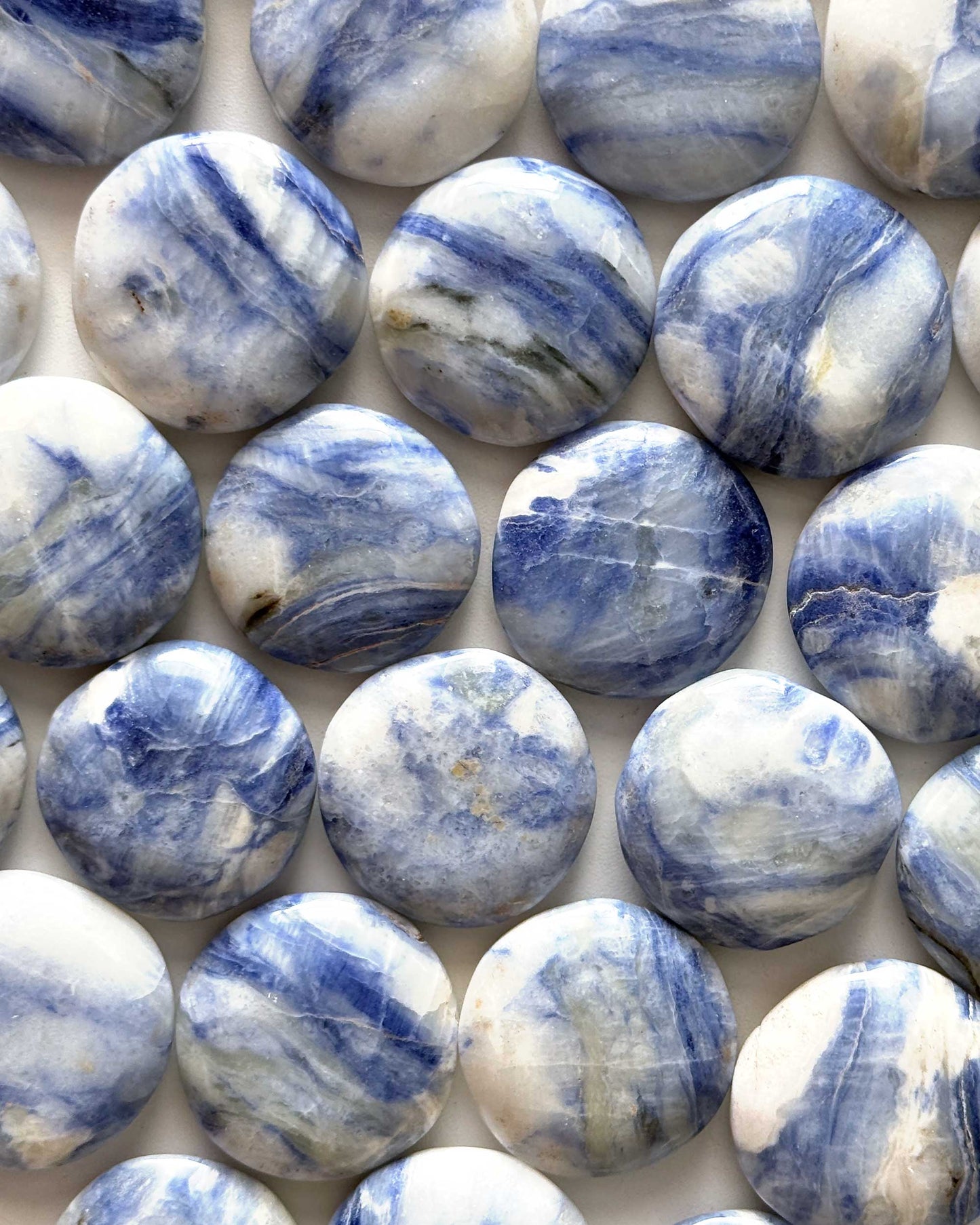 Afghanite Round Palm Stone