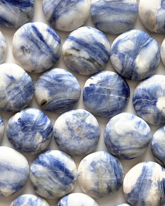 Afghanite Round Palm Stone