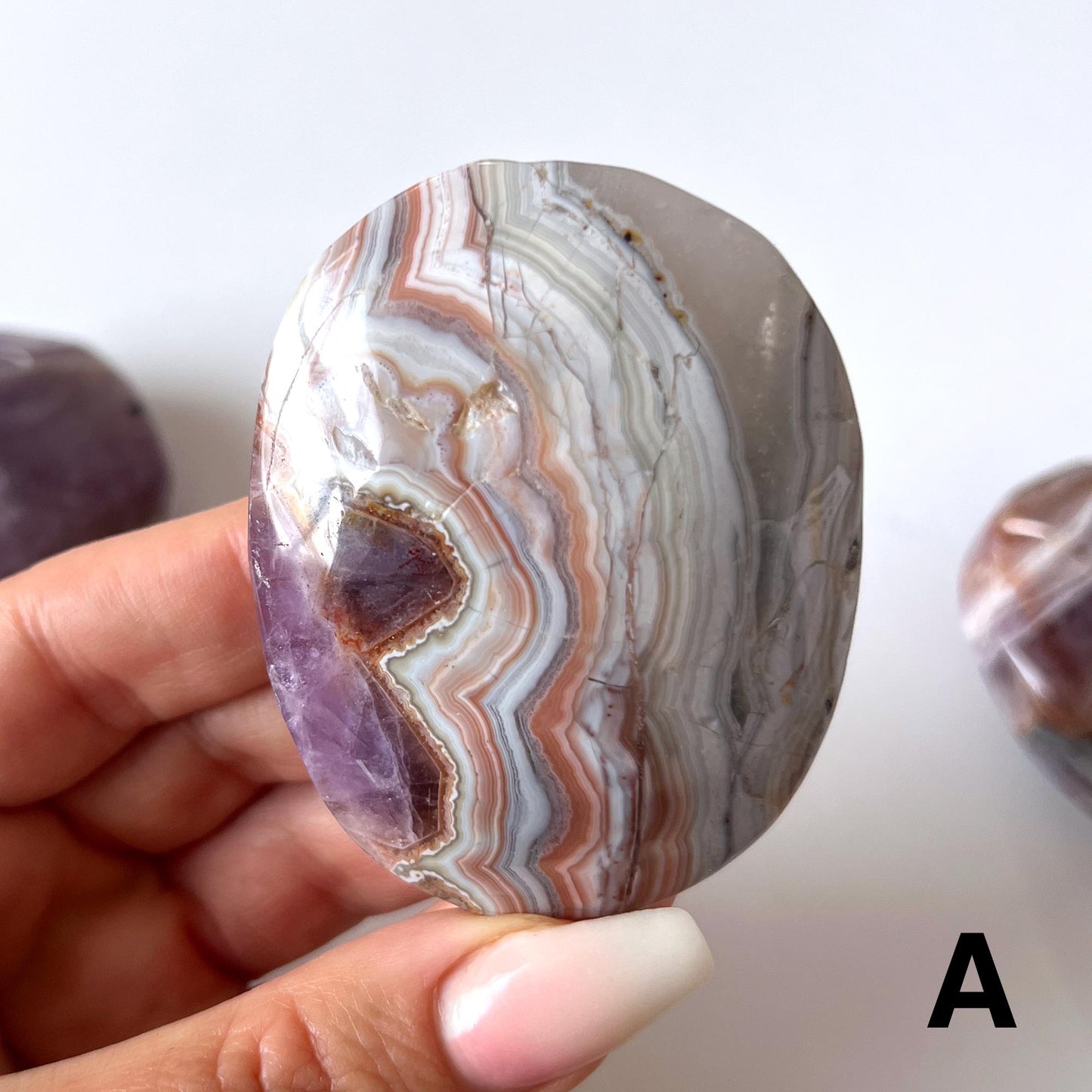 Amethyst Agate Palm Stone