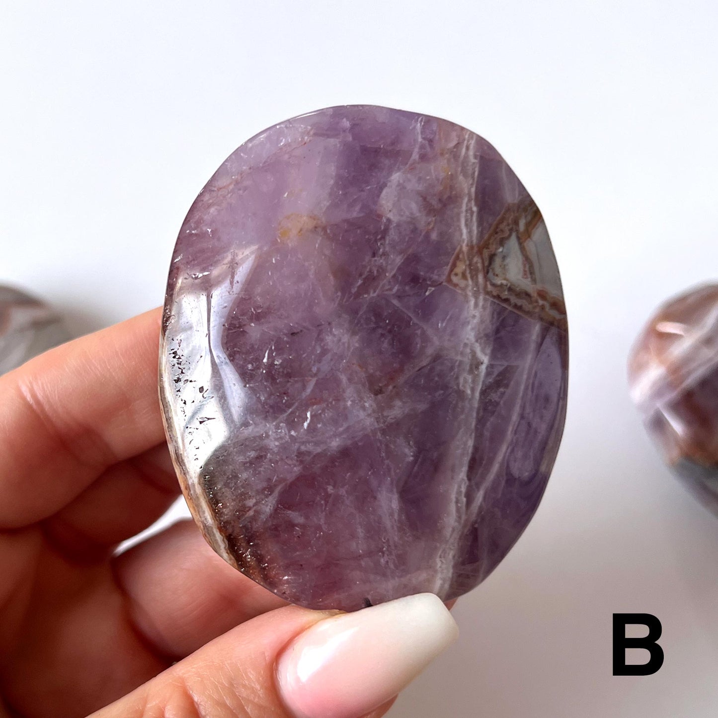 Amethyst Agate Palm Stone