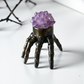 Amethyst Cluster Skeleton Hand Lamp