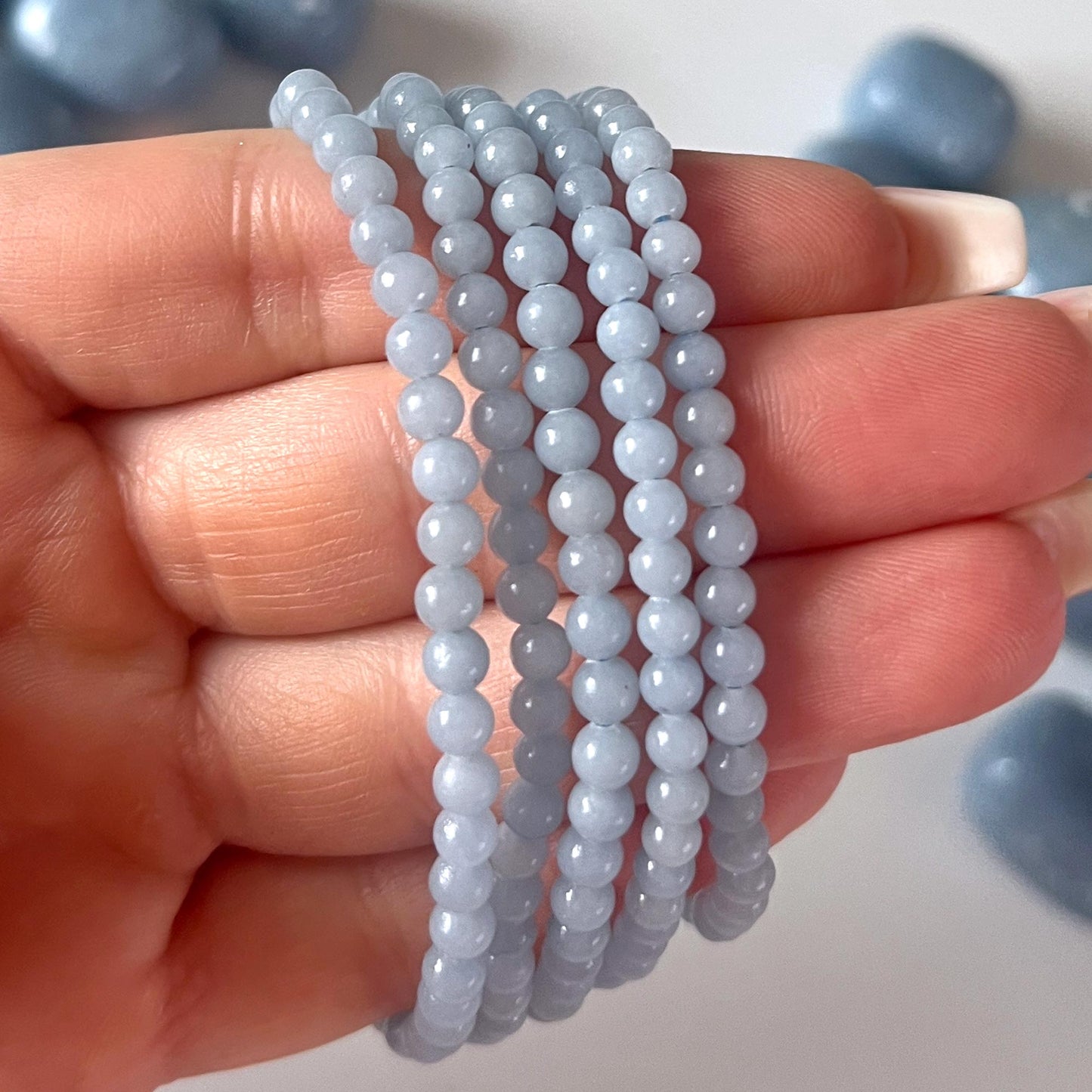 Angelite Bracelet 4mm