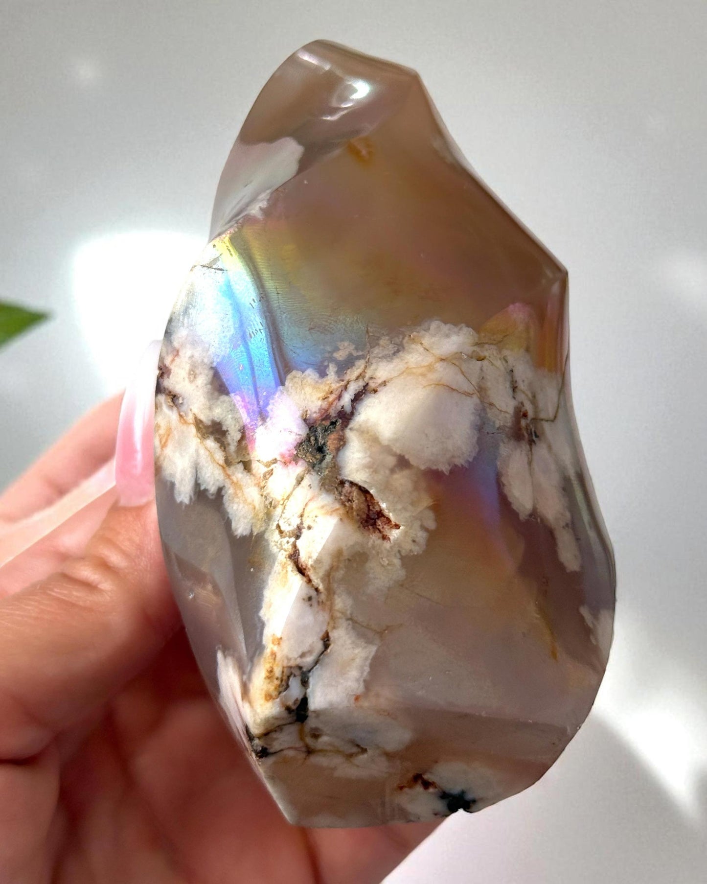 Aura Flower Agate Flame