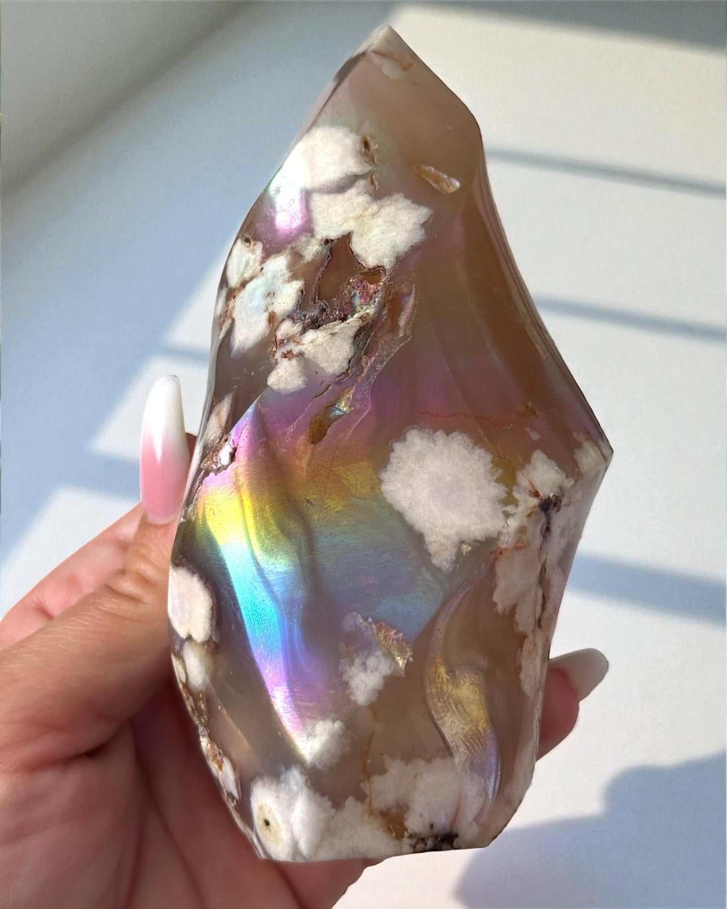 Aura Flower Agate Flame