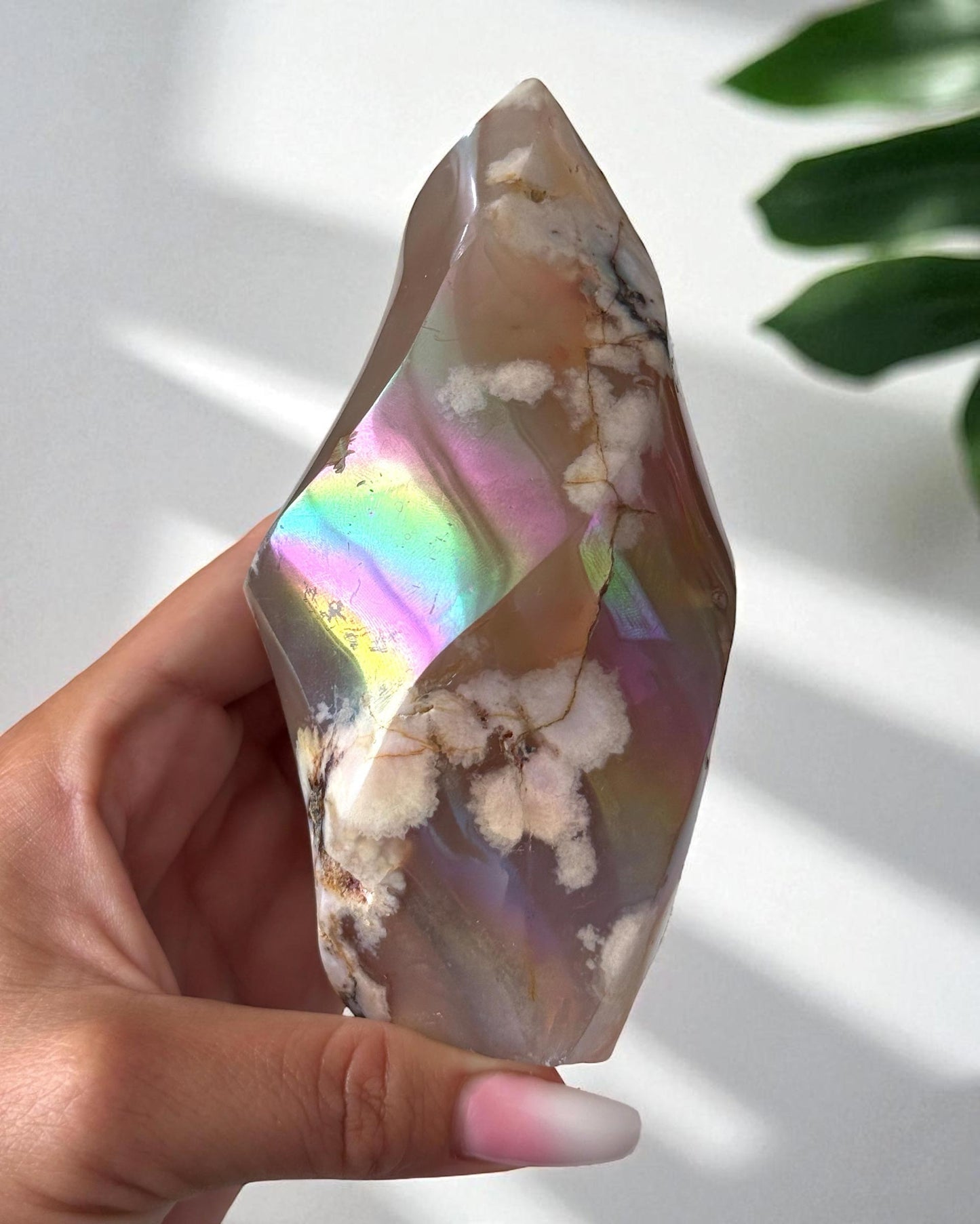 Aura Flower Agate Flame