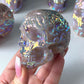 Aura Rose Quartz Skull