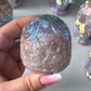 Aura Rose Quartz Skull