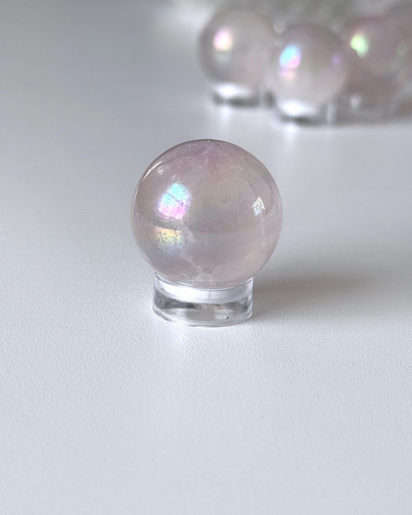 Aura Rose Quartz Sphere 22mm