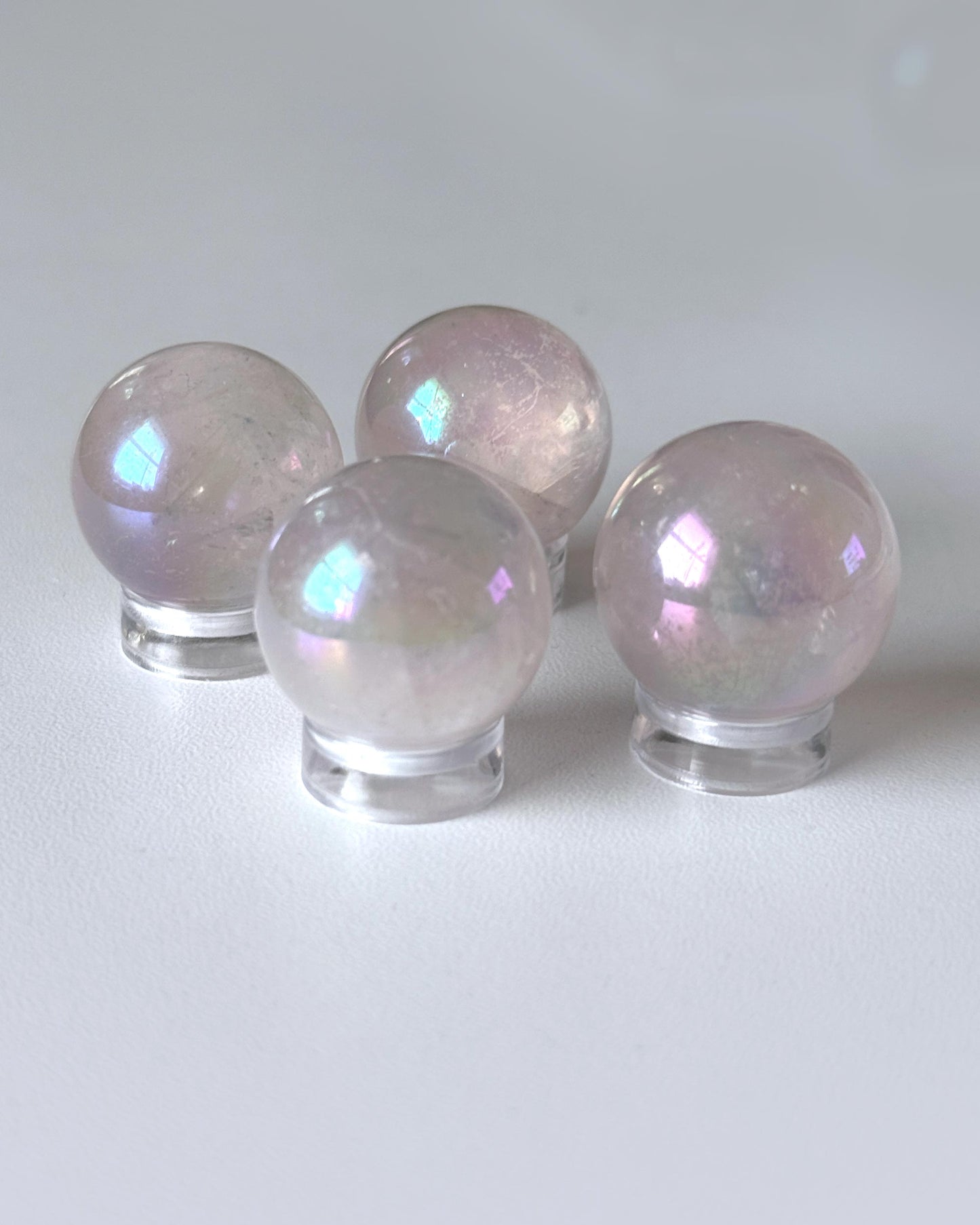Aura Rose Quartz Sphere 22mm