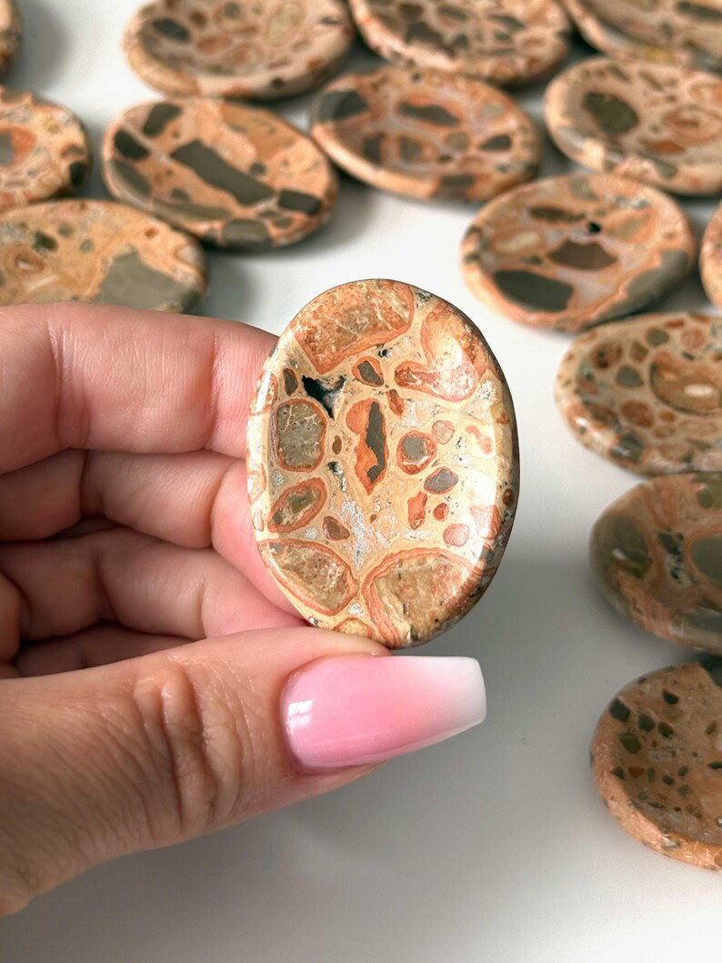 Leopardskin Jasper Worry Stone