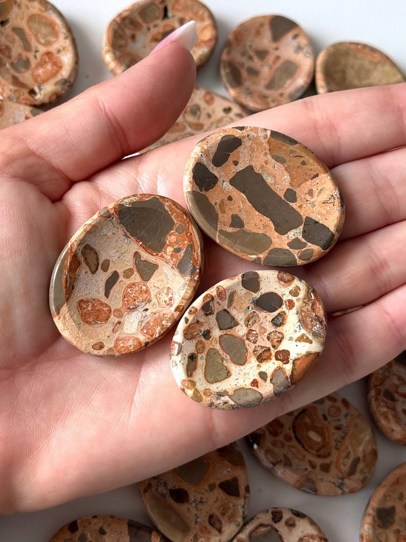 Leopardskin Jasper Worry Stone