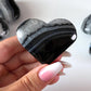 Black Agate Heart Carving