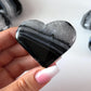 Black Agate Heart Carving