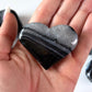 Black Agate Heart Carving