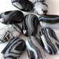 Black Agate Palm Stone
