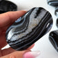 Black Agate Palm Stone