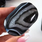 Black Agate Palm Stone