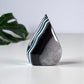 Black Agate Flame Point