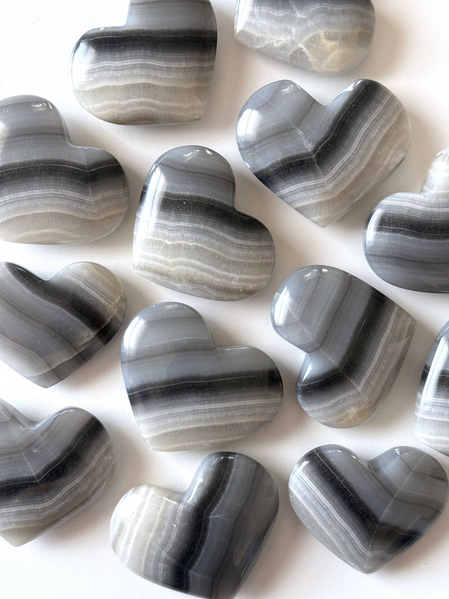 Banded Black Onyx Heart