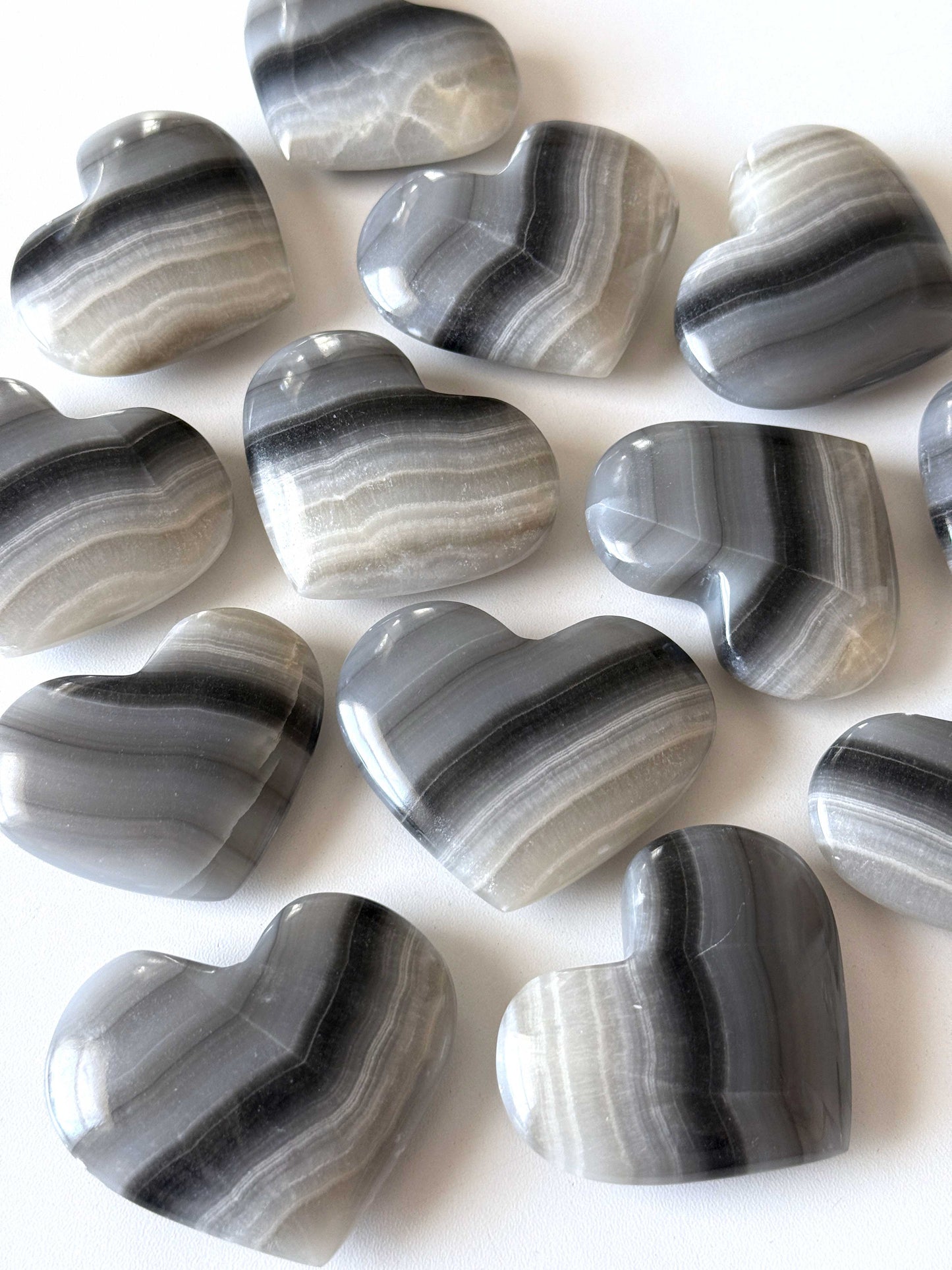 Banded Black Onyx Heart
