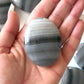 Banded Black Onyx Palm Stone
