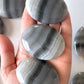 Banded Black Onyx Palm Stone