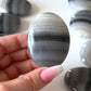 Banded Black Onyx Palm Stone