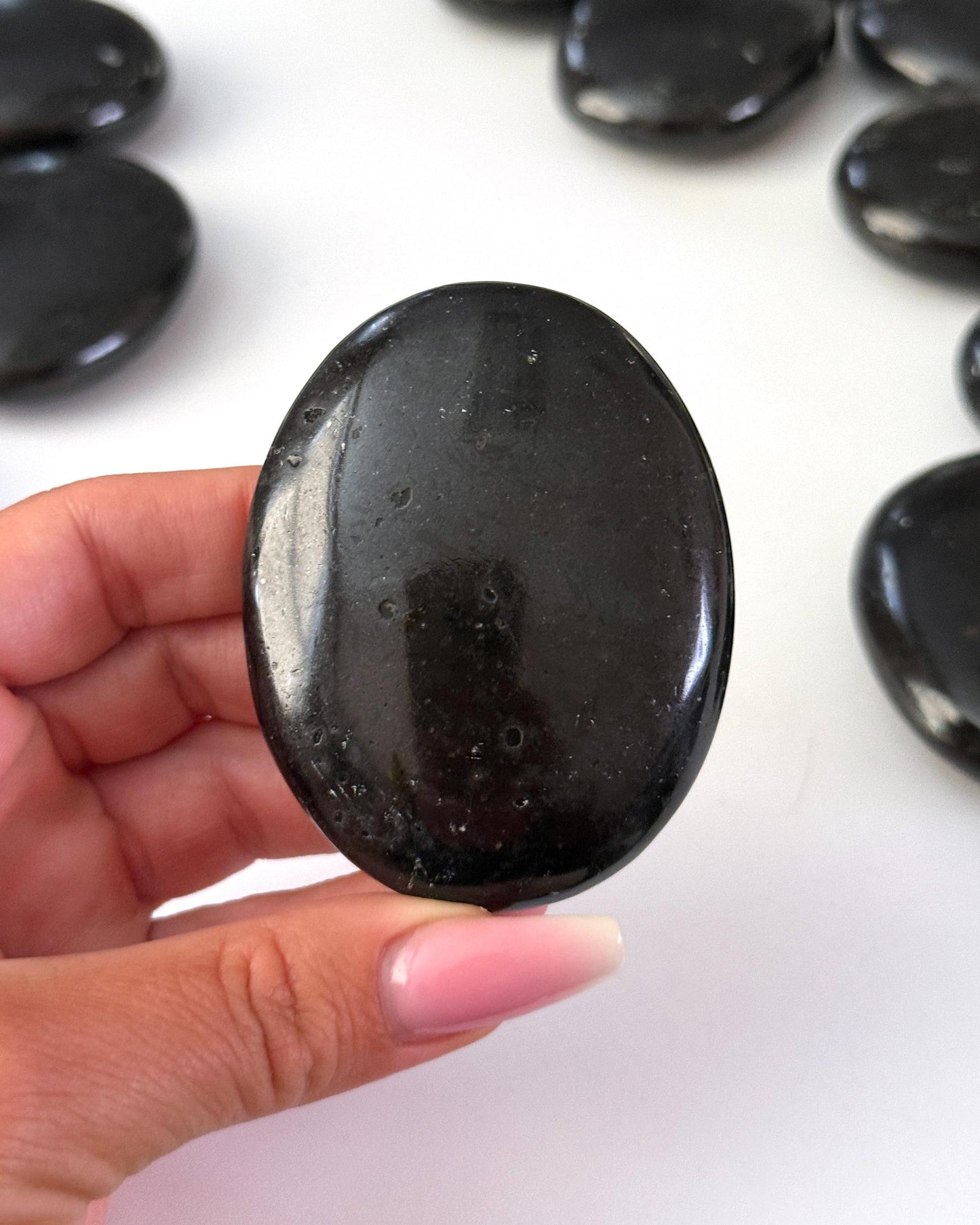 Black Tourmaline Palm Stone