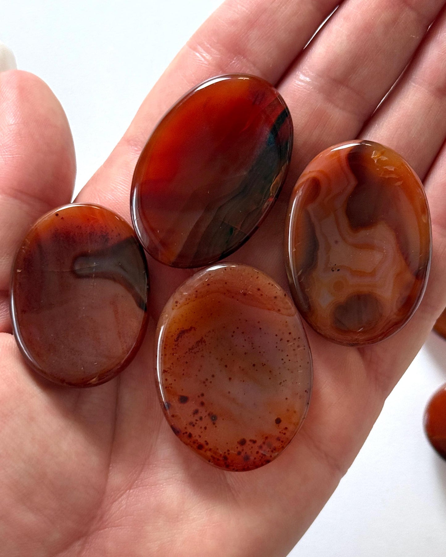 Bloody Carnelian Worry Stone