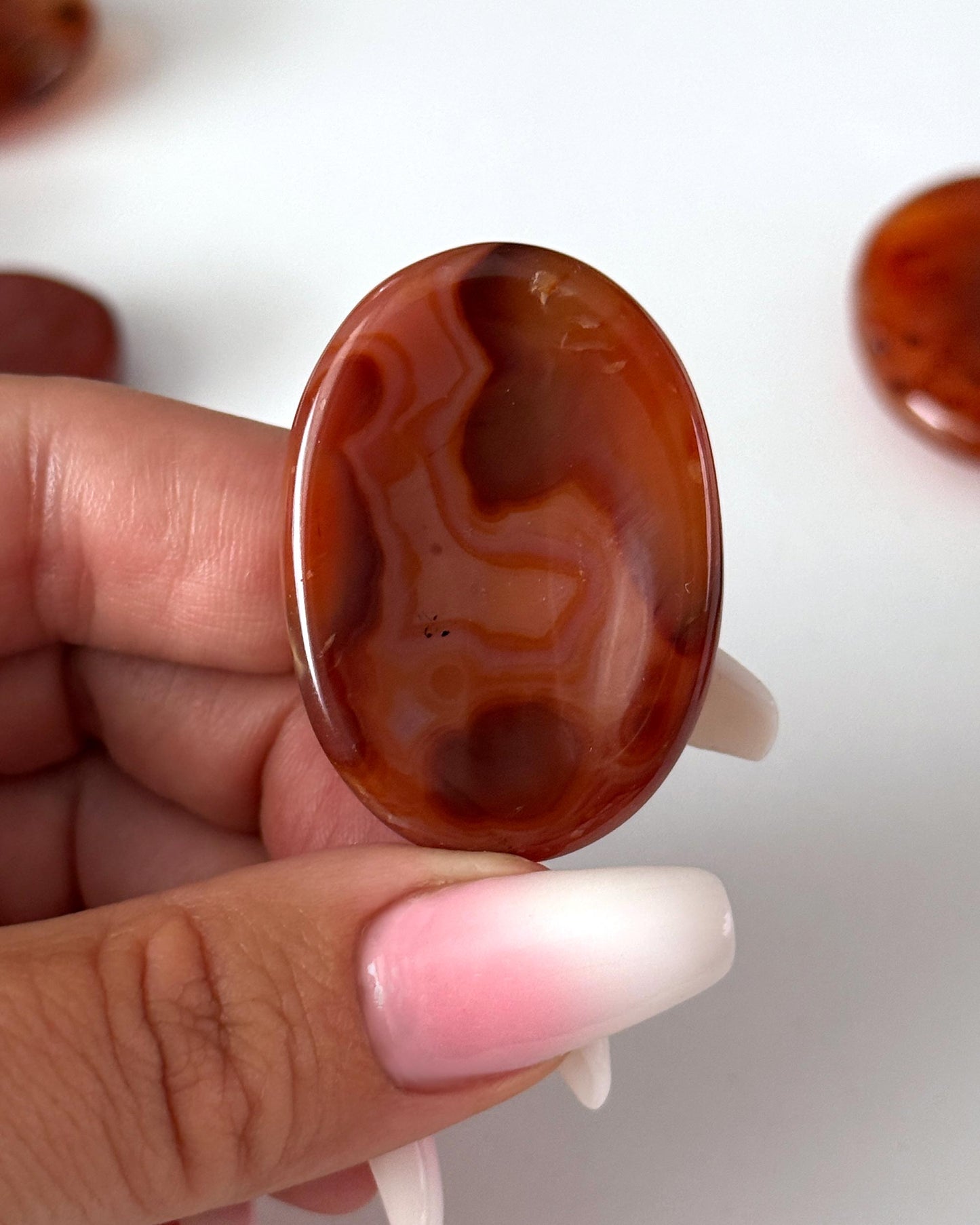 Bloody Carnelian Worry Stone