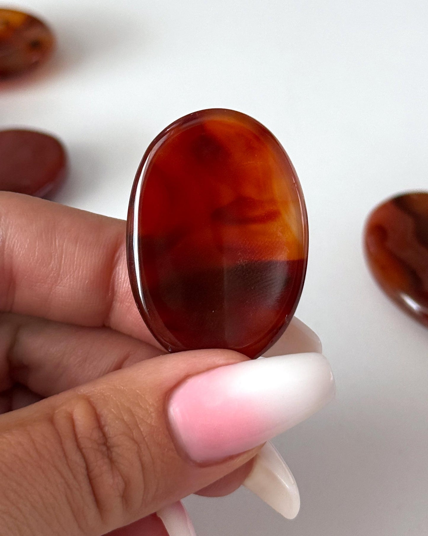 Bloody Carnelian Worry Stone