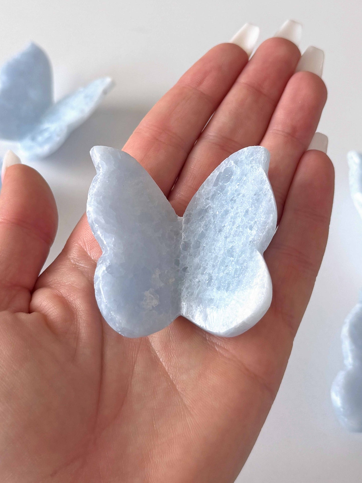 Blue Calcite Floating Butterfly