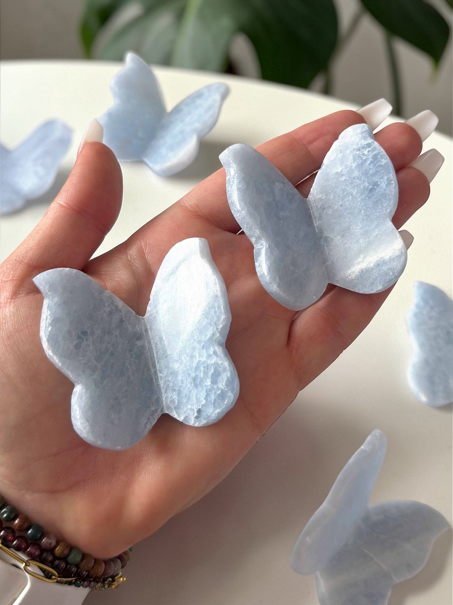 Blue Calcite Floating Butterfly