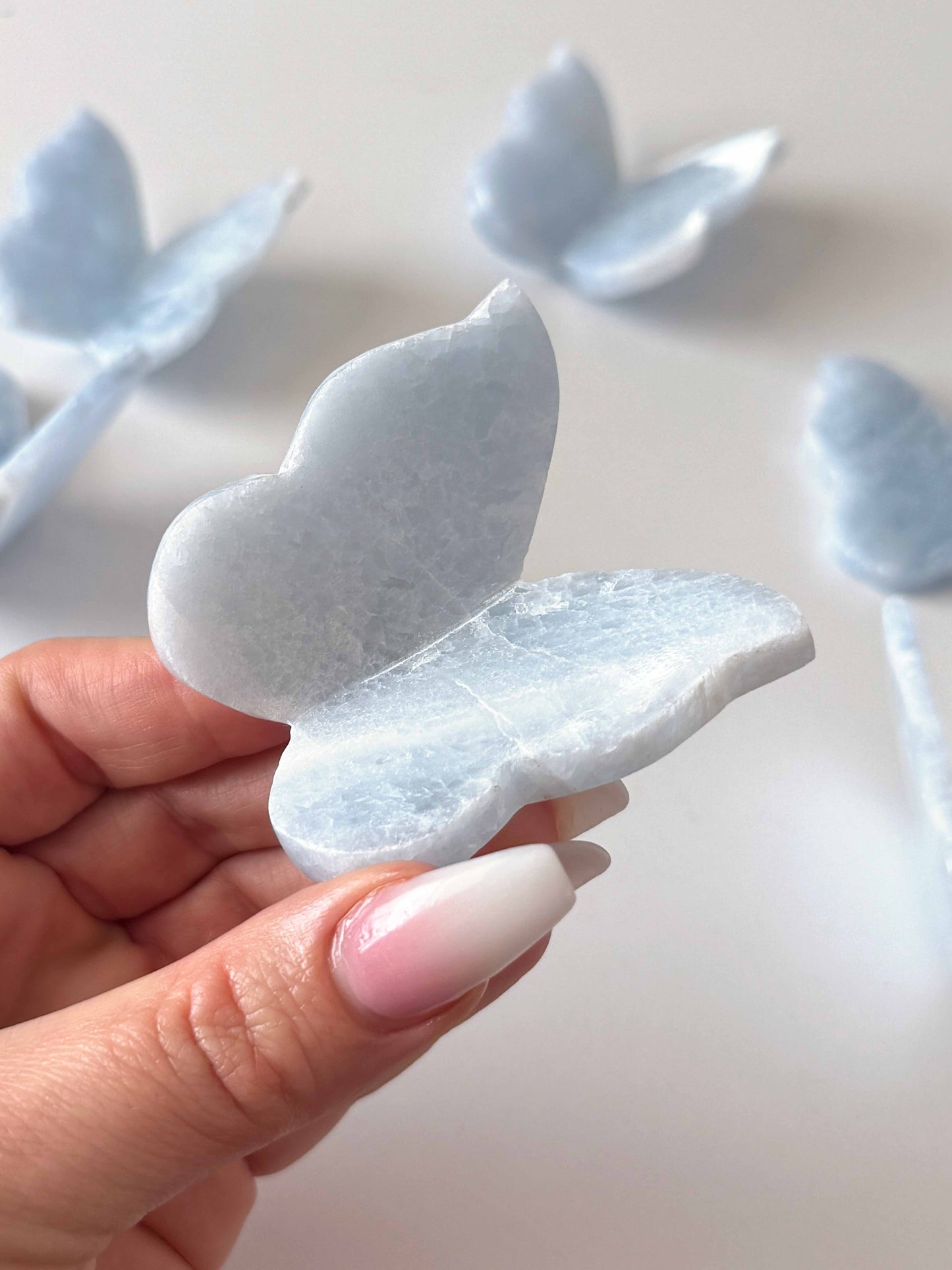 Blue Calcite Floating Butterfly