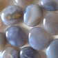 Blue Chalcedony Palm Stone