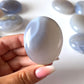 Blue Chalcedony Palm Stone