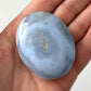Blue Lace Agate Palm Stone