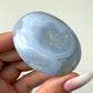 Blue Lace Agate Palm Stone