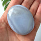 Blue Lace Agate Palm Stone