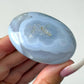 Blue Lace Agate Palm Stone