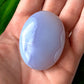 Blue Lace Agate Palm Stone