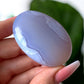 Blue Lace Agate Palm Stone