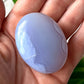 Blue Lace Agate Palm Stone