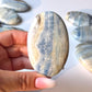 Blue Scheelite Palm Stone