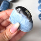 Blue Opal Moss Agate Heart Carving