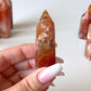 Carnelian Flower Agate Tower