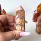 Carnelian Flower Agate Tower